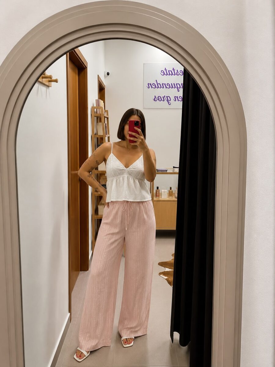 Pantalón brillo rosa