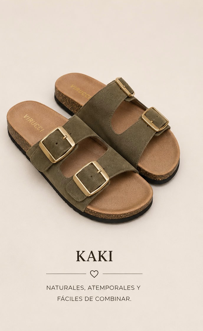Sandalias kaki